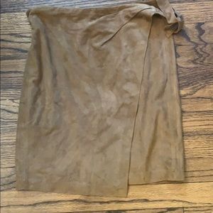 Vince suede wrap skirt